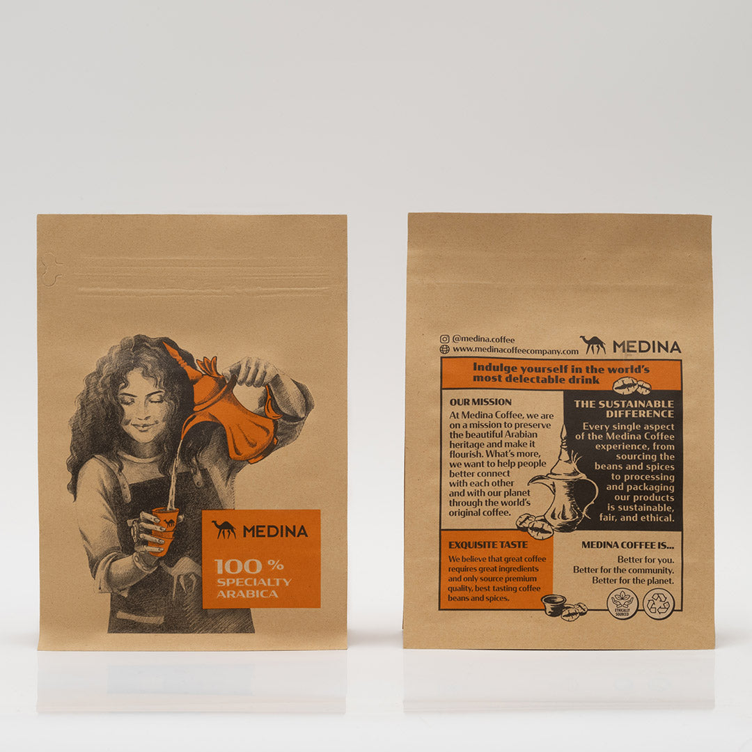 Yemeni Specialty Coffee front and back Package