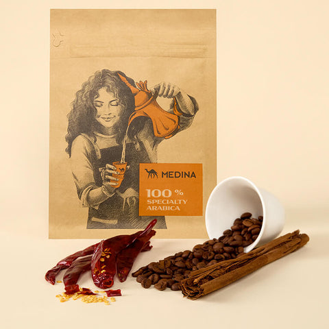 Medina Coffee 100% Specialty Arabica with Cinnamon and Chili Flakes